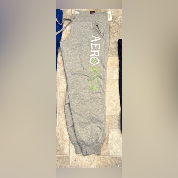NEW NWT Heather gray grey Aeropostale jogger sweats Sz L large - Picture 8 of 8